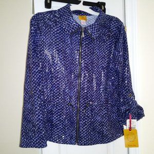 New Ruby Rd, Navy blue and black, shimmer jacket